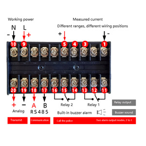 Taidacent Analog Modbus RS485 Ampere Power Meter Display AC DC Current Monitor Indicator <strong>Digital</strong> Ammeter with Relay <strong>Output</strong> - Product Image 6