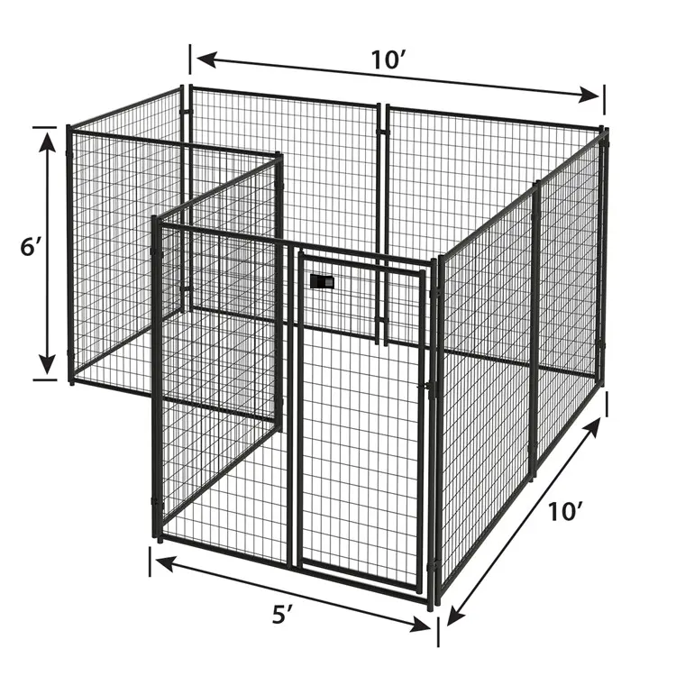 Prix d'usine vente en gros chine fournisseur 10x10x6 pieds grande cage pour chien chenil en métal pour chien de haute qualité à bas prix