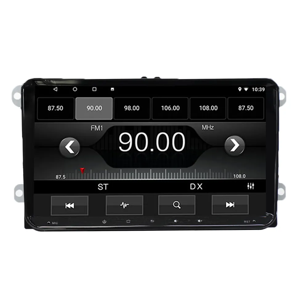 1Gb 16Gb Full Touch Screen 9 Inch Android Auto Mp5 Radio Voor Vw Auto 'S Met 2 Din Slanke Body Spiegel Link Wifi Gps Navigatie Stereo