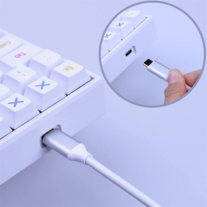 צבעוני USB סוג C כדי סוג c Gx12 GX16 מפותל מכאני usb c מקלדת כבל עם טייס