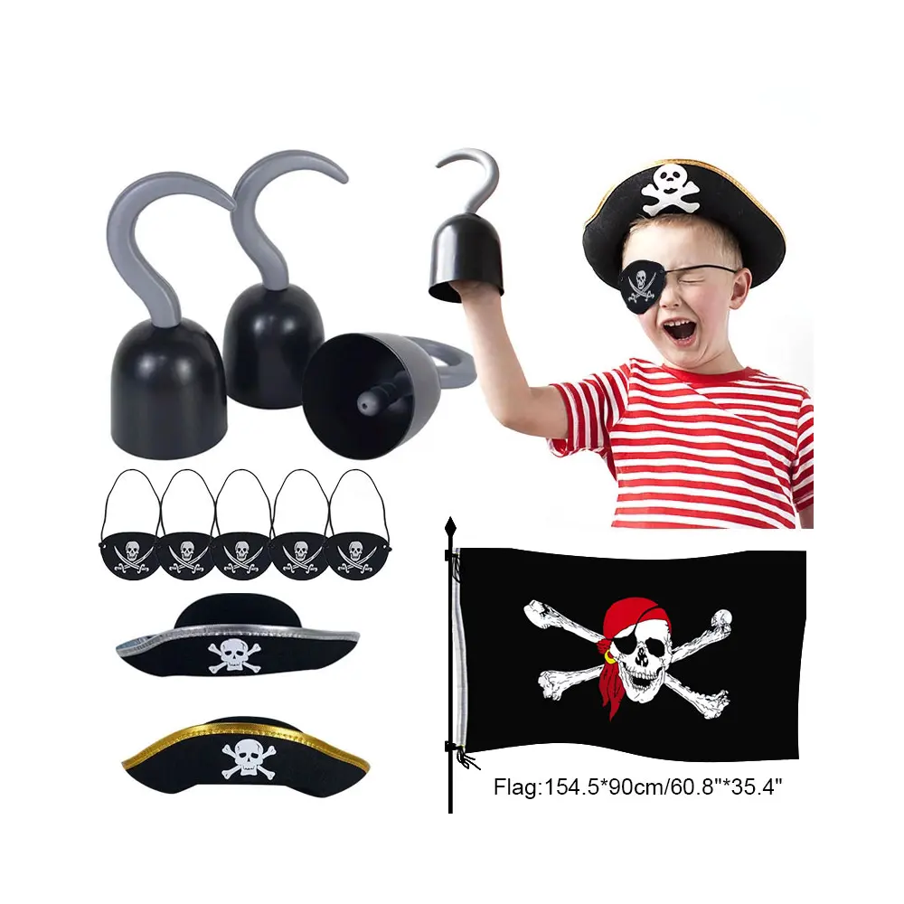 Halloween Pirate Hook Hand Decor Costume Party Cosplay Dressed Up Tool accessori in maschera decorazione per feste regalo giocattolo per bambini