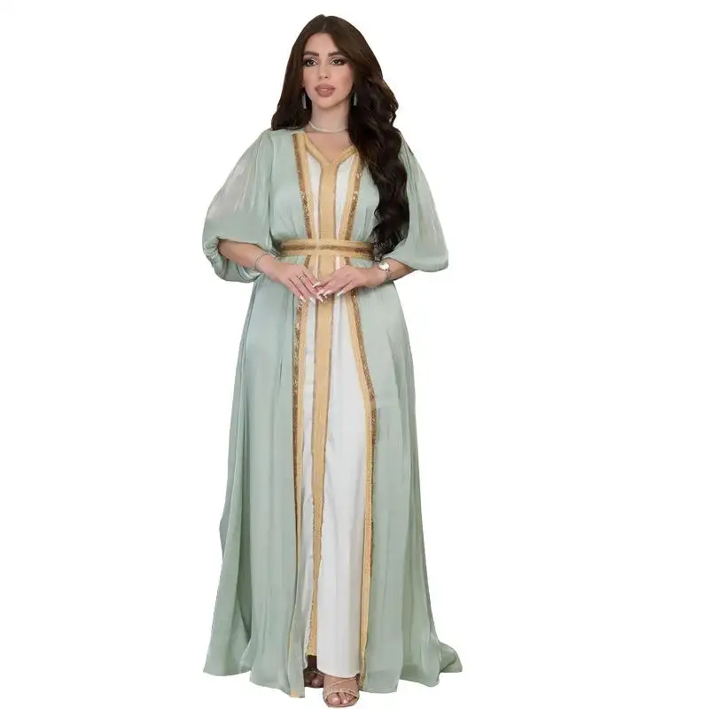 Novo Design Tradicional Muçulmano Vestuário Vestido Mulheres Turquia Dubai Abaya Islâmico Com Vestidos