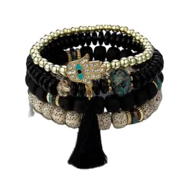 Bracelets bohémiens en perles de verre pour femmes, produits de haute qualité, bijoux de luxe, perles, vente en gros,