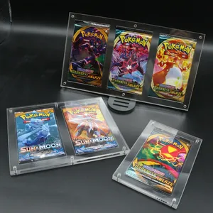 2023新しいアクリル磁気ケースショーケースポケモンカードパックカウンタートップディスプレイディスプレイケースポケモンカード用アクリルディスプレイ - Product Image 1