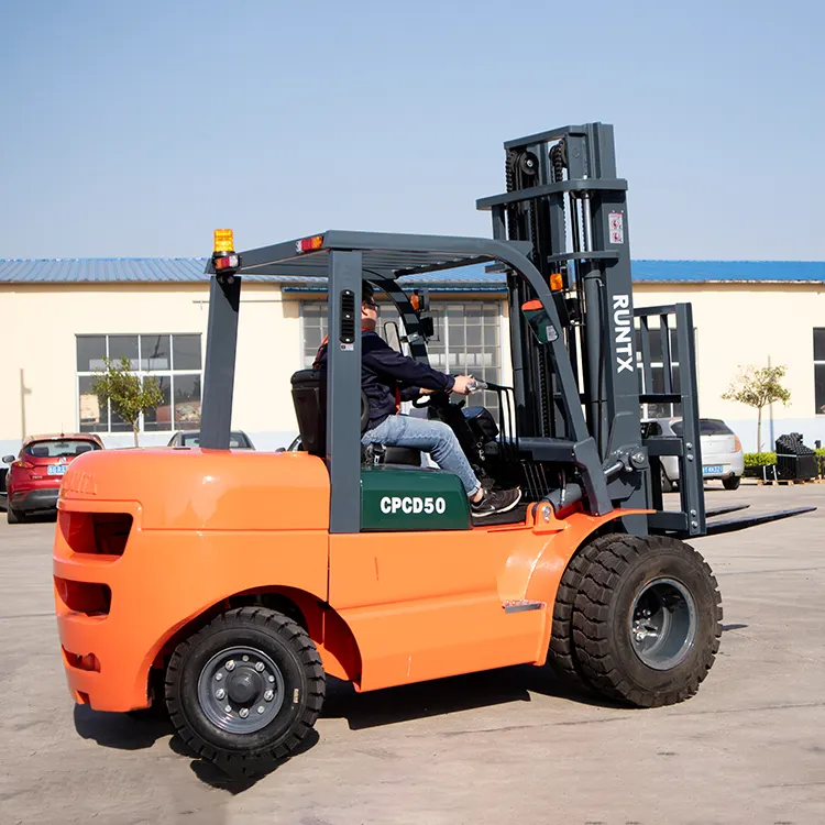 Runtx 4 Ton Montacarga Truk Forklift Diesel Mini Forklift Pengangkat Geser Samping Forklift untuk Dijual