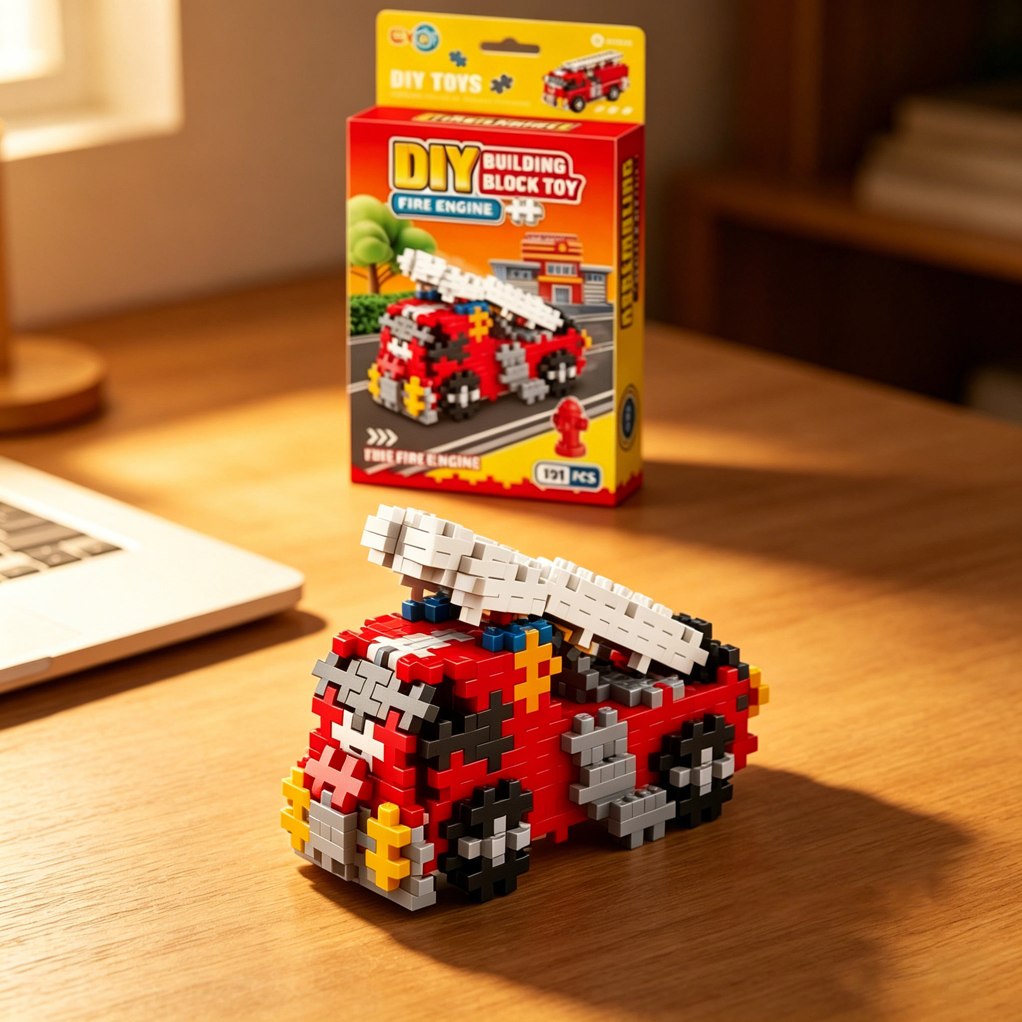 camion de pompiers de taille moyenne-191pcs