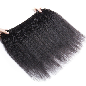 En uzun 40 inç brezilyalı Yaki demetleri Remy doğal saç örgü uzatma 1 3 4 demetleri Lemoda Kinky düz insan saçı demetleri - Product Image 4