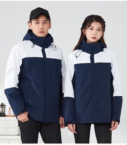 AI-MICH Promotion Custom Logo Outdoor Jacket Winter Autumn <strong>Double</strong> <strong>Layer</strong> Waterproof Zip up Mens Jacket