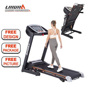 Lijiujia Easy Installation Customized logo Packing Foldable Running Machine Automatic Fitness LED Screen Home Use Treadmill