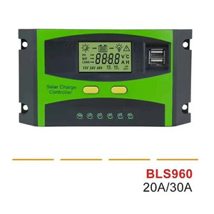 Connettore del regolatore di carica solare PWM 12V 24V 20A 30A PWM a due porte USB con Display LCD - Product Image 2