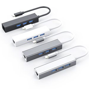 USB C集线器3.0互联网1000M LAN 4端口多分离器适配器，用于Macbook Pro 13 15 Air Pro PC电脑配件 - Product Image 1