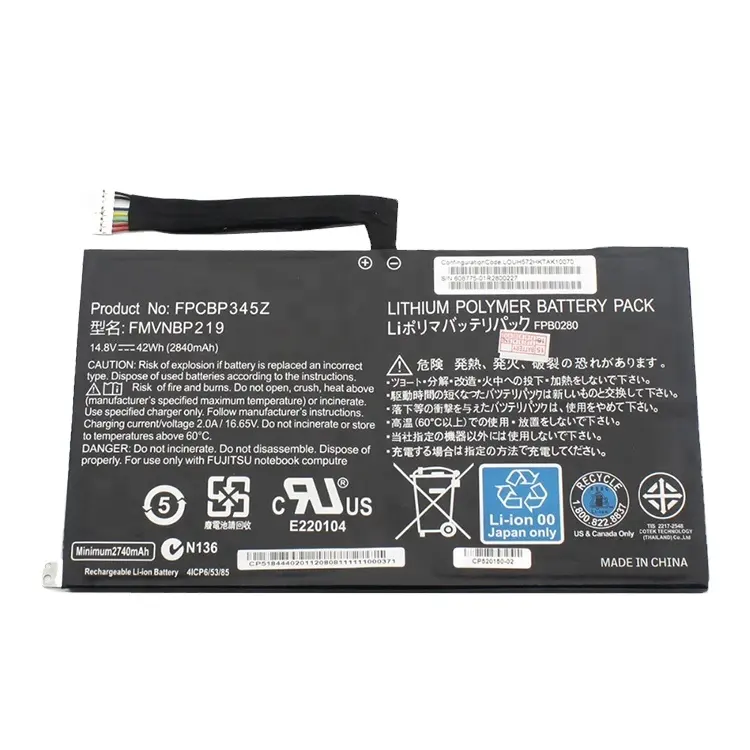 14,8 В, 2800 мАч, сменный внутренний компьютерный аккумулятор для Fujitsu LifeBook UH572 FPB0280 FMVNBP219 FPCBP345Z