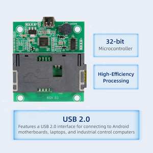 Módulo lector de tarjetas IC inteligente tipo de contacto de Venta caliente RS232/USB/TTL Módulo lector Rfid de Tickets Electrónicos con luz LED - Product Image 4