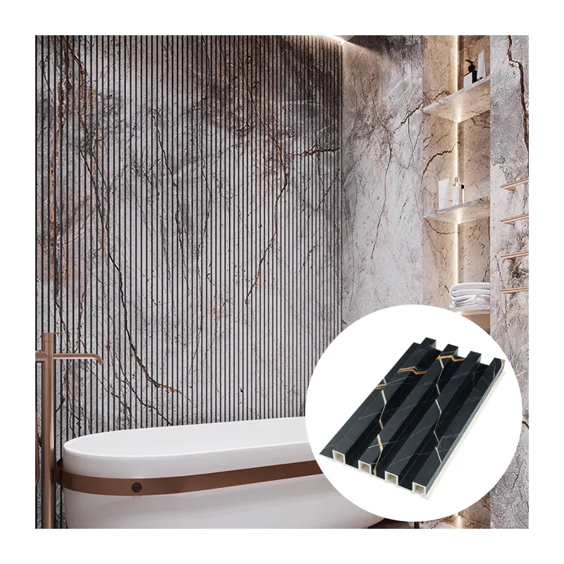 Revestimiento interior Tablero de carbón de bambú Paneles de pared de Wpc Madera Directo de fábrica Decoración para el hogar Suministro de fábrica Revestimiento impermeable Exterior