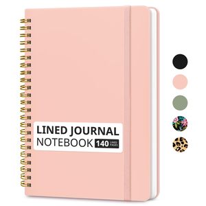 Forrado Espiral Escritório Colégio Exercício Governado Couro Hardcover Papelaria Estudante Notebook Revistas A5 Livro de notas para as Mulheres