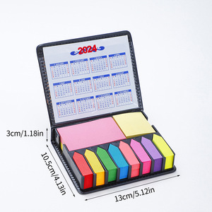 定制促销便签200件便签便签彩色注释标签脚形便签2024日历 - Product Image 1