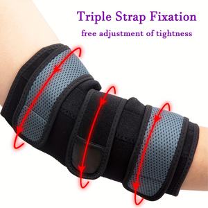 Braket penyangga kompresi siku, penstabil braket kompresi siku dapat disesuaikan, penahan saraf ulnar, pereda nyeri Siku Tenis - Product Image 2