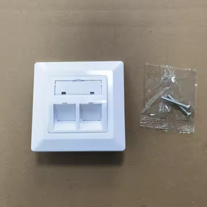 80x80mm Germany <strong>Type</strong> Faceplate Wall Plate Wall Outlet for 2 Keystone Modules Flush-Mounted Data <strong>Connection</strong> Socket - Product Image 2