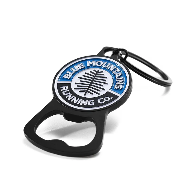 Sublimation custom party bar gift metal custom logo zinc alloy die cast soft enamel keychain bottle opener