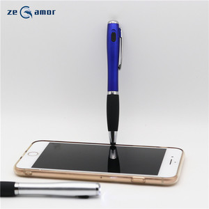 Zeamor lapiz promozionale logo personalizzato 3 in 1 multi funzione del telefono penna dello stilo di tocco HA CONDOTTO LA luce del flash con la torcia - Product Image 2