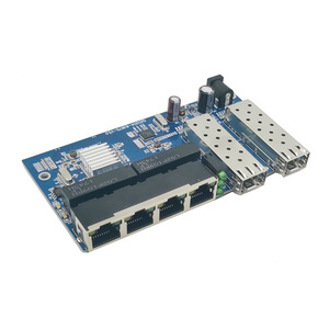 สวิตช์กิกะบิต Sfp 6พอร์ต,สวิตช์อุตสาหกรรมอีเทอร์เน็ตสวิตช์เครือข่ายกิกะบิต PCBA/บอร์ด/PCB