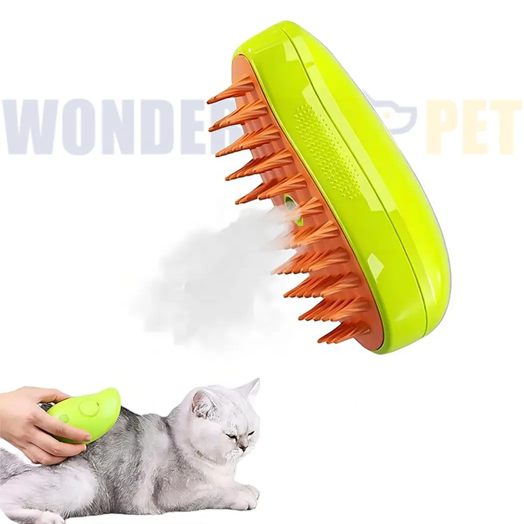 Dog Cat Steamy Brush 3 Em 1 Pet Depilação Limpeza Massagem Escova Dog Cat Steam Spray Grooming Brush Pet Steam Comb