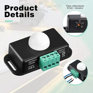 Dc 12v 24v Pir-8 del corpo umano sensore di movimento interruttore con Timer per la luce flessibile strisce Led - Product Image 5