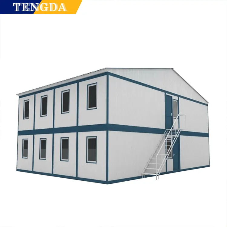 Container prefabbricato i piani superiori e inferiori possono essere utilizzati come dormitori container house