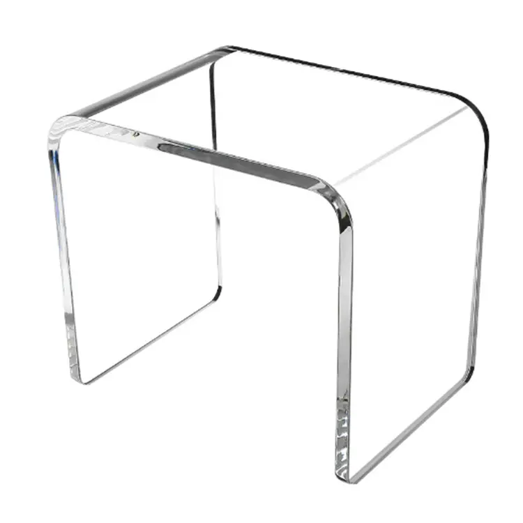 Taburete de acrílico transparente en forma de U, sillas Lucite personalizadas de fábrica, silla de acrílico transparente, muebles de acrílico, mesa, escritorio, muebles Lucite