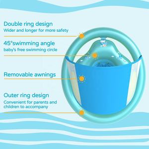 Flotador Inflable Grande para Bebé, Piscina con Asiento de Seguridad Ajustable y Toldo PARA LA Playa - Product Image 2