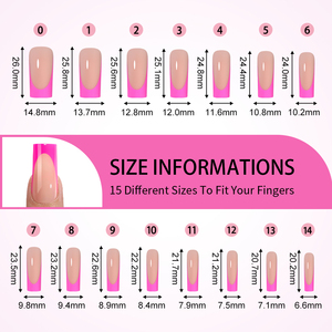 Wholesale 150Pcs Press on Nails French Style Simple Five-Color Outfit Long Square Wearable Colorful Press on Nails French <strong>Tip</strong> - Product Image 4