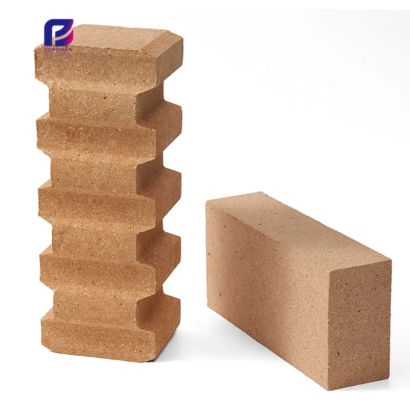 Hot sale fired clay firebricks red al42 fire proof arch shape refractory clay brick for rotary kiln furnace