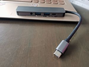 5合1集线器USB C型HDMI兼容多端口适配器，带输出USB 3.0 2.0音频USB C PD充电端口 - Product Image 6