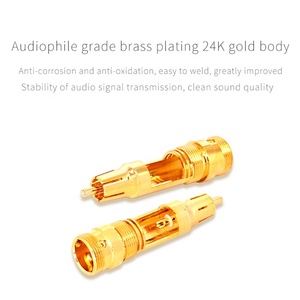 RASANTEK-Conector RCA chapado en oro, adaptador de enchufe macho RCA, Conector de cable de vídeo/Audio, enchufe AV de audio, enchufe Hifi RCA para altavoz - Product Image 3
