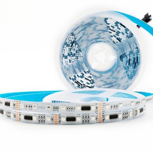 5 м DC12V/24 В стандарт DMX512(UCS512C4 IC) 5050 RGB светодиодные пиксельные полосы света 60 светодиодов/м белый PCB цифровой Smart IP30/IP65/IP67/IP68 - Product Image 1