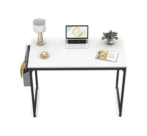 Metal Frame and Wood Study Table for School Student With Simple Home Writing Wooden Adjustable <strong>Computer</strong> Desk - Product Image 1
