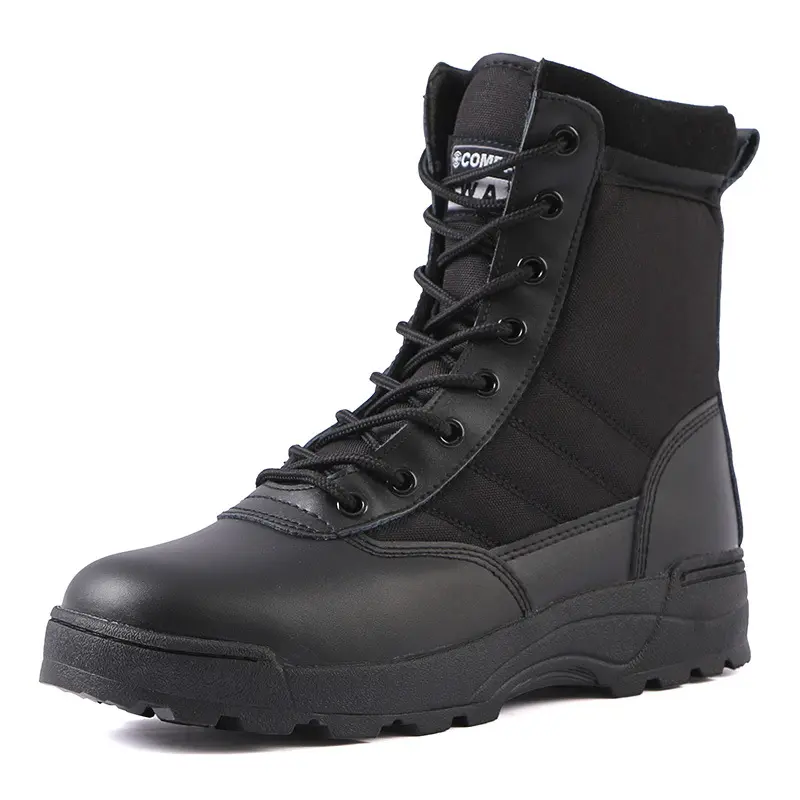 Venta al por mayor al aire libre antideslizante unisex Botas de senderismo personalizadas botas de combate de los hombres