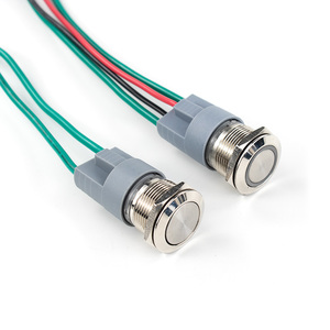 HUSA vendita calda interruttore in metallo illuminato da 22mm 1NO impermeabile chiusura a molla carica a pulsante funzione di controllo 10A - Product Image 6