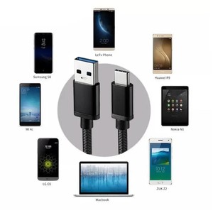 Yüksek güç 60W tip C USB veri kablosu 5Gbps hızlı şarj 1M 2M 3m kablo Android cep telefonları için 180 derece USB3.0 tipi - Product Image 4