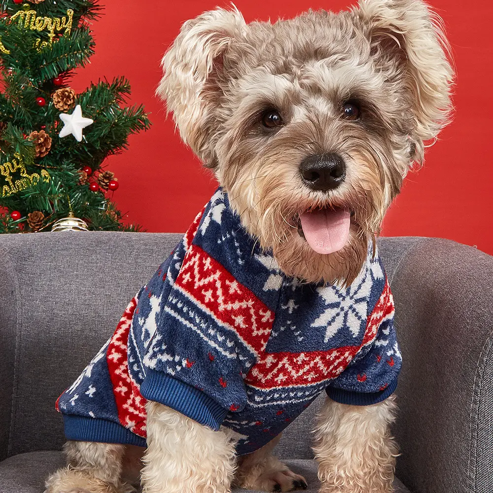 Ropa de mascotas para decoración de Navidad, camiseta para perro, ropa para cachorro, Jersey, chalecos informales para mascotas