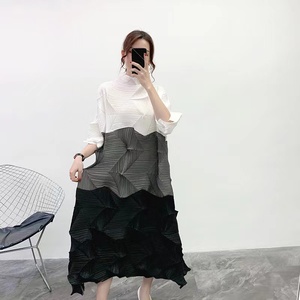 <span class=keywords><strong>Sheen</strong></span> Miyaki FactoryダイレクトプリーツZimファッションVestidosカジュアルな女性服ドレスプラスサイズのインドのドレス