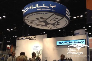 Biểu Ngữ Treo Hình Tròn Bằng Vải Triển Lãm Bảng Treo Trần Hình Tròn Cho Gian Hàng Triển Lãm Thương Mại - Product Image 2