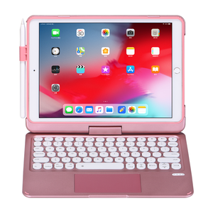 适用于ipad9的360度旋转平板电脑键盘10.2无线蓝牙键盘适用于Air3 10.5和TPU外壳带背面的可拆卸键盘 - Product Image 2