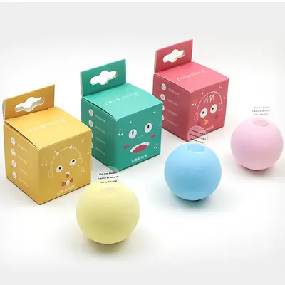 Soft Designer EVA Friendly Smart Interactive Pet Cute Squeaky Ball Dog Plush Chew Toys Cat Catnip Ball Toy