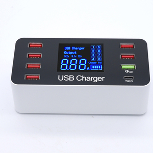 USB şarj istasyonu 8 Port USB hızlı şarj cihazı ile LCD ekran tip C portu akıllı tanımlama masa çoklu telefon şarj cihazı - Product Image 2