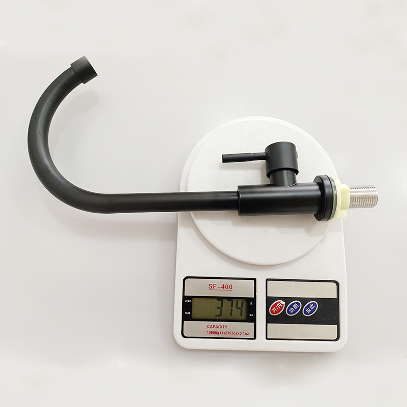 Stainless steel black single-cool large bend