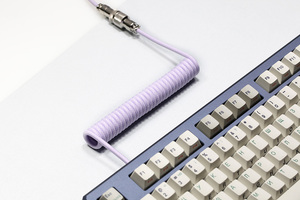 环形飞行员连接器电缆USB A至C型GX12航空用于机械键盘棉RGB光盘绕飞行员数据电缆 - Product Image 4