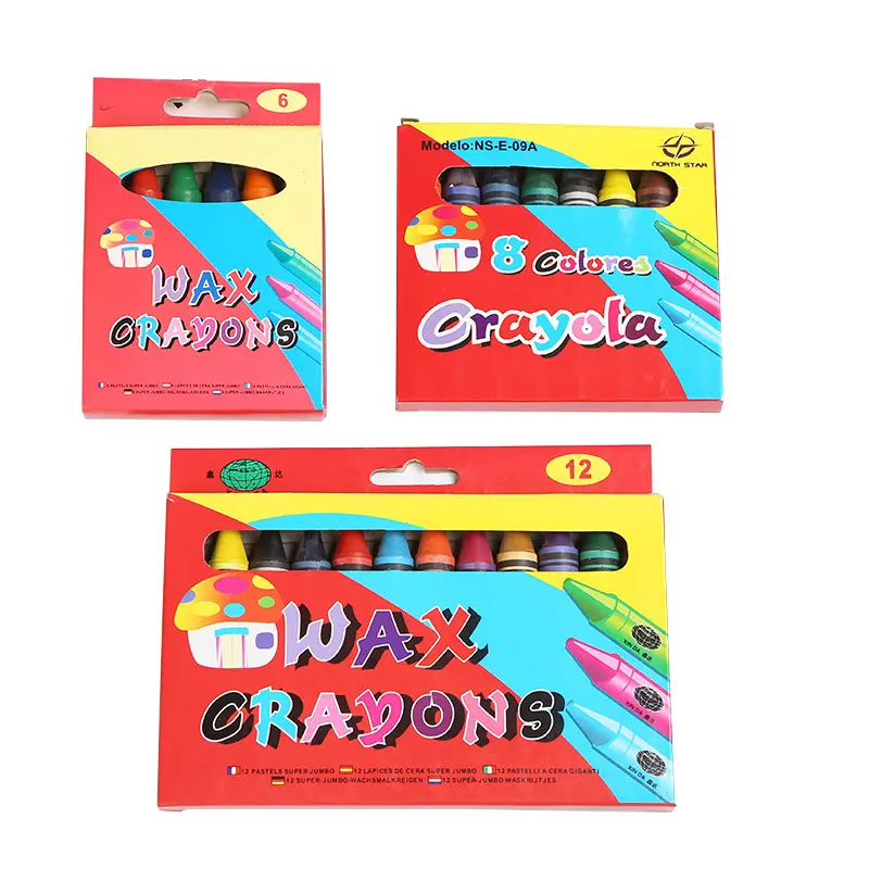 Toptan ucuz toksik olmayan yıkanabilir boya kalemleri 6 8 12 16 20 24 48 renkler boya kalemleri Set Jumbo balmumu mum boya çocuklar için