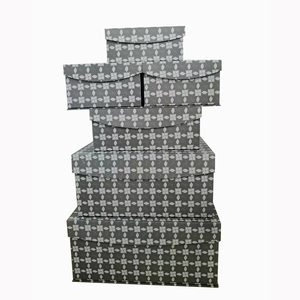 Juego de venta al por mayor de 6 cajas de almacenamiento de cartón decorativas cajas anidadas con juego de Cajas de Regalo magnéticas para regalos - Product Image 5