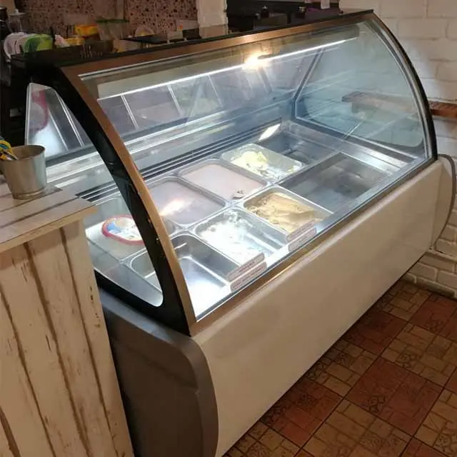 Dondurma ekran dondurucu ticari dondurma vitrin soğutucu soğutma ekipmanları